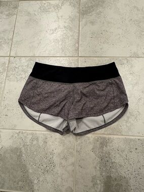 Lululemon Heathered Gray Speed-Up Shorts